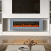 72 In Electric Heater LED Fireplace Wall Mounted Inset Standing Media Log Fire