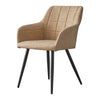 2 Pcs Dining Chairs Velvet/PU Cushion Backrest Seats Reception Armchairs Kitchen