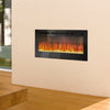 36, 40, 50, 60, Inch Electric Wall Glass Fire Black Frame Media Insert Mounted