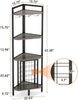 Tribesigns Corner Rack with Glass Holder and Storage Shelves,4 Tier