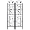 2pcs Large Metal Garden Trellis for Climbing Plants Tall Rustproof Gothic Fences