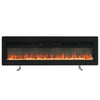 50'' Electric Fireplace Fire LED Flames Wall Mounted Freestanding Heater Black