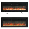 Electric Heater LED Fireplace Media Wall Fire Insert/ Wall Mount/ Stand 40-100in