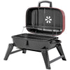 Folding Charcoal Barbecue Grill, BBQ for Camping, Red