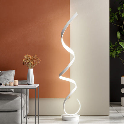 Modern Curved Spiral Floor Lamps LED Bulb Lighting Living Room Reading Lights UK