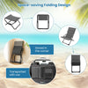 Patio Folding Sling Chair Outdoor Portable Lounge Chair w/Footrest&Cushion