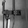 Bathroom Top Matte Shower W/Shower Head 8" Square Mixer Tap Hand Set Spray Black