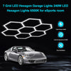 Hexagon Garage Lights Customize 7 Grid Led Hexagon Light for Car Shop Gym Lamp