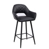 2PCS Barstools Padded Upholstered Dining Chair Breakfast Bar Seating for Cafe