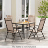 Patio Folding Dining Chairs Adjustable Outdoor Reclining Chairs w/Armrests