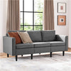 3-Seater Sofa 189CM For Living Room Fabric Upholstered Couch, Light Grey