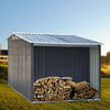 2in1 Sheds Galvanised Steel Shed Garden Storage Ventilation Log Tools Cabinet
