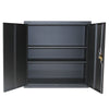 Metal Cupboard Storage Cabinet with 2 Doors for Office Laundry Workshop Garage