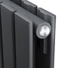 Anthracite Radiator Vertical Double Flat Panel Central Heating Tall Rad 1600x452