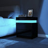 Multi-type Modern High Gloss Bedside Table Storage Drawer Nightstand Cabinet LED