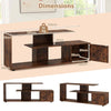 3-Tier Media Console Table TV Stand for TVs up to 55”-Brown