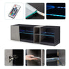 Mondeer LED TV Cabinet TV Stand 140cm with 5 Open Compartments 1 Door RGB Lights