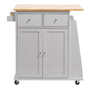Kitchen Storage Trolley Cart Rolling Island Shelves Cabinet Breakfast Bar Table