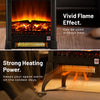 Electric Fireplace Fire with Wood Flame Heater Stove Log Burner Fan Heat 2KW Zfo