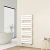 Designer Flat Panel Heated Bathroom Towel Rail Radiator Warmer Heating White