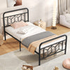 Modern Mattress Foundation Single Size Platform Bed-Black
