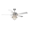 52" Ceiling Fan 5 Blades 3 Speed LED Crystal Chandelier Lamp with Remote Control