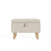Upholstered Footstool with Storage Bench Chair Ottoman Pouffe Seat Stool Box