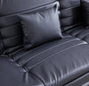 190cm Leather 3 Seater Black Sofa Bed Sleeper Couch Sofabed Settee Recliner Beds