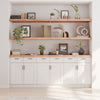 Lechnical Wall Shelf Brown 220 x 60 x 6 Solid Treated Oak, Wall Shelves, S4A0