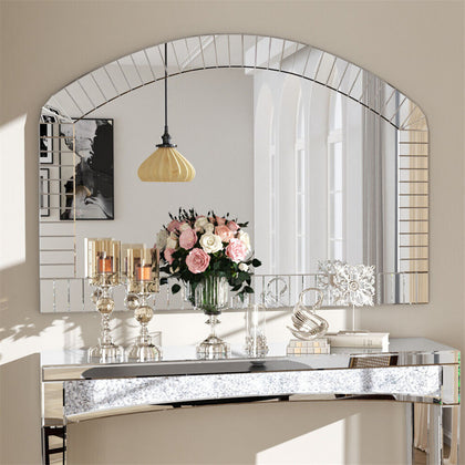 70 x 100cm Silver Wall Mirror Arched Mirror Girls Room Hallway Mirror Home Decor