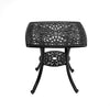 Garden Hollow Top Design Side Table with Parasol Hole Cast Aluminum Dining Table