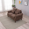 Panana Linen Fabric 2 & 3 Seater Sofa Couch with Wood Legs 3 Colours