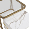 Coffee Table Square Nest of Tables Side Table with Drawers Storage & Glass Top