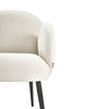 Tub Chair Modern Accent Chair Curved Back Teddy Upholstered Armchair metal Legs