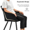 2 Pcs Dining Chairs Velvet Upholstered Seat Armchairs Kitchen Chairs Metal Legs
