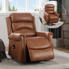 Recliner Armchair Electric Lift & Tilt Assist Chair Faux Leather Grey Mocha