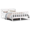 Bed Frame with Headboard White 160x200 Solid Wood Pine V5G8