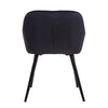 Noble Set of 2 Dining Chairs Velvet Armchairs Upholstered Soft Seat Back Metal