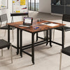 Computer Workstation Rolling Writing Study Desk On Wheels-Brown