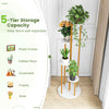 Indoor Metal Plant Stand Tall Corner Plant Shelf-White