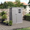 Large 8/6x4ft Outdoor Cabin Shed Plastic Garden Tools Storage House with Window