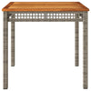 Garden Table Outdoor Table Patio Dining Table Poly Rattan Acacia Wood