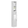 162cm Tall Storage Cabinet Bathroom Corner Slim Cabinet with 3-Tier Shelf&Door