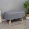 Grey Padded Footstool Stool Bench Sofa Footrest Hallway Bedroom Chair Kids Seat