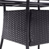 Rattan Coffee Table Glass Top Wicker Dining Table Outdoor Garden Patio Furniture