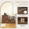 Modern Storage Cabinet Entryway Office Stackable Storage Organizer-Coffee