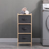 Slim 3 Drawers Storage Unit Organizer for Living Room Snack Storage Shelf Tall