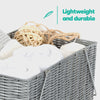 Storage Baskets Resin Wicker Woven Hamper Box Organiser Stairs Laundry UK