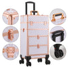 Rolling 4 in 1 Makeup Trolley Beauty Trolley Case w/Drawers Hairdressing Case