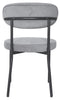 set of 4 Grey Velvet Dining Chairs Velvet Seat Chairs Plush seat and backrest